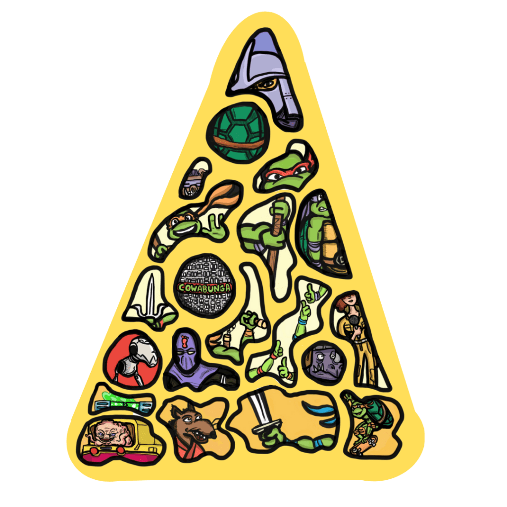 Turtle Power Stickers (5 Count)